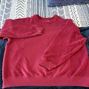 Aerie women’s oversized maroon sweatshirt
